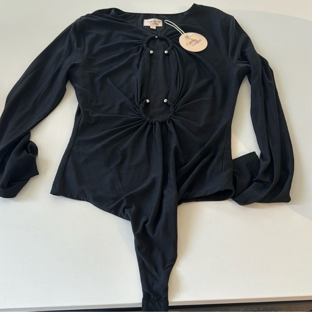Camila Coelho Reyes Bodysuit (Revolve)- Black